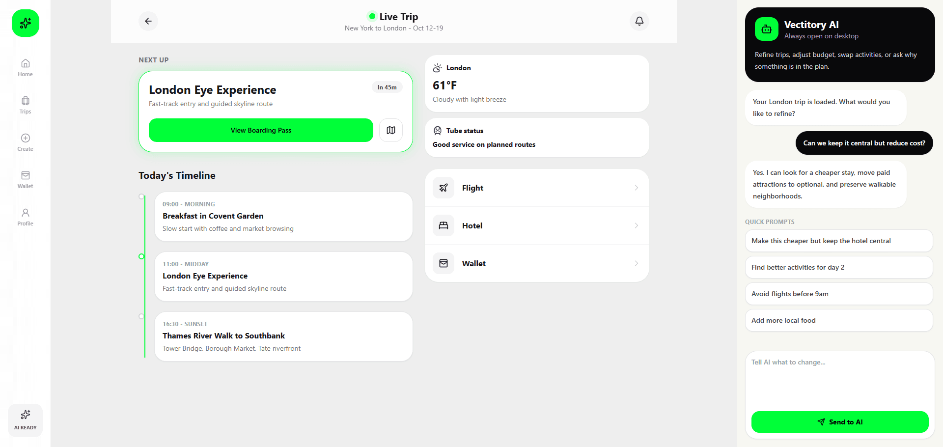 Live Trip View screenshot